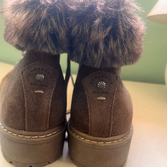 Bass Aubrey winter boot leather brown bootie with faux  fur. New without Box - Picture 6 of 9